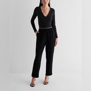 NWT Express High Waisted Seamed Ankle Joggers